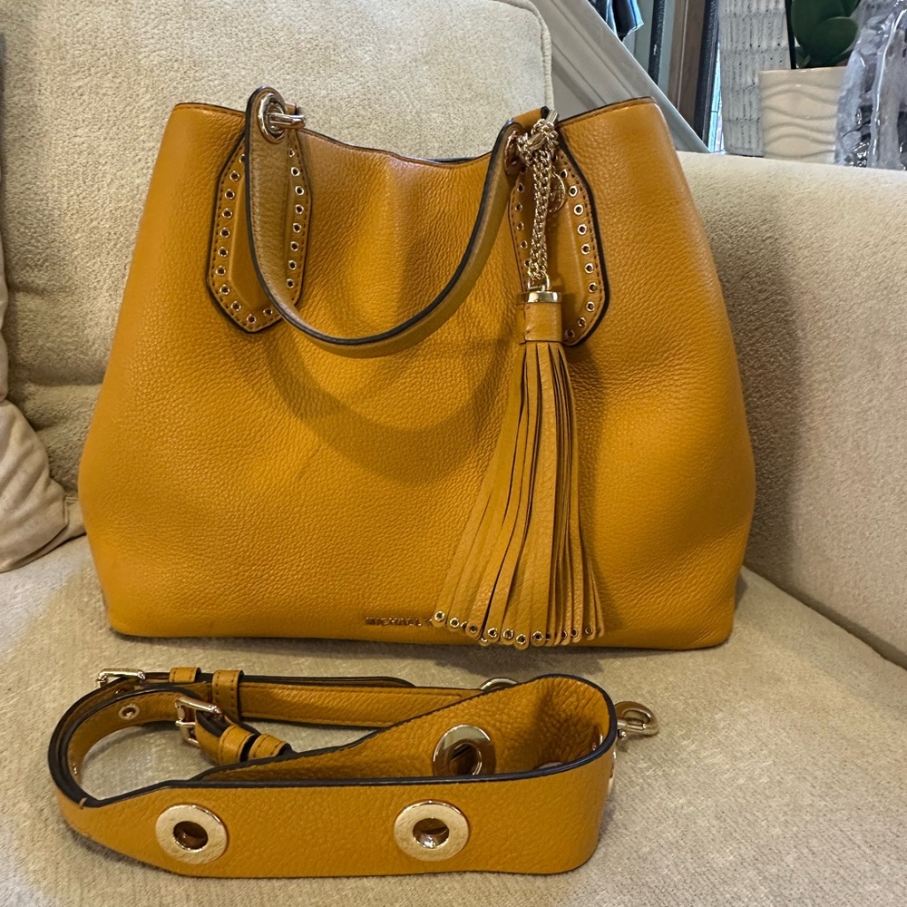 Michael Kors Yellow Shoulder Bag with Tassel